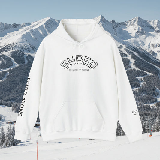 Snowboard Hoodie - Minimalist Winter Lifestyle Varsity Sweatshirt