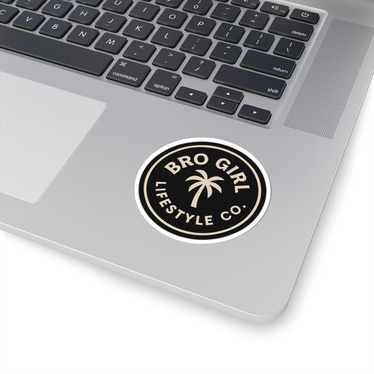 Bro Girl Lifestyle sticker. Kiss Cut vinyl for laptop, car, or gear.