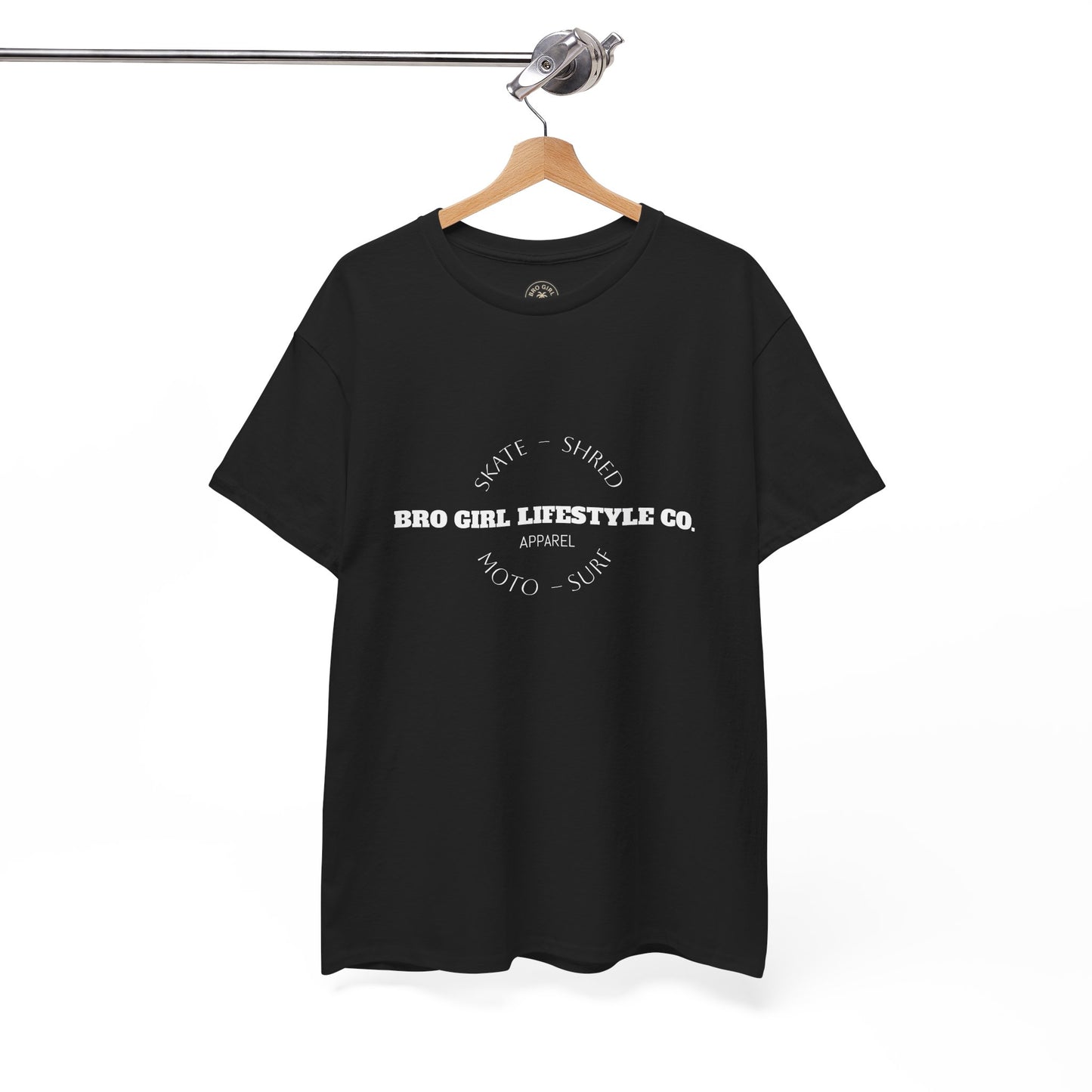 Bro Girl Lifestyle Co Heavyweight Tee. Moto, Surf, Skate, Shred Brand shirt.