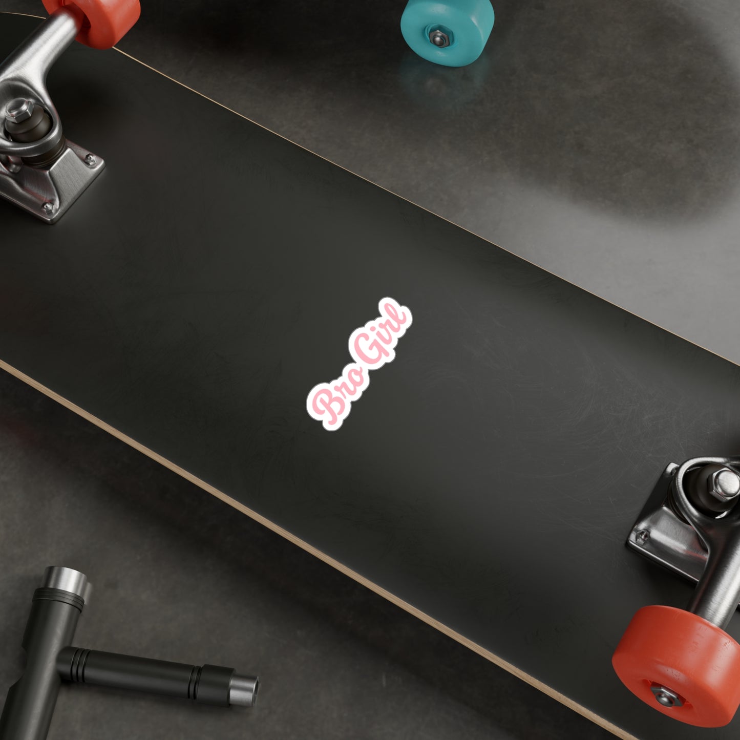 Bro Girl lifestyle Sticker Pink Kiss cut vinyl for laptop, car, or gear