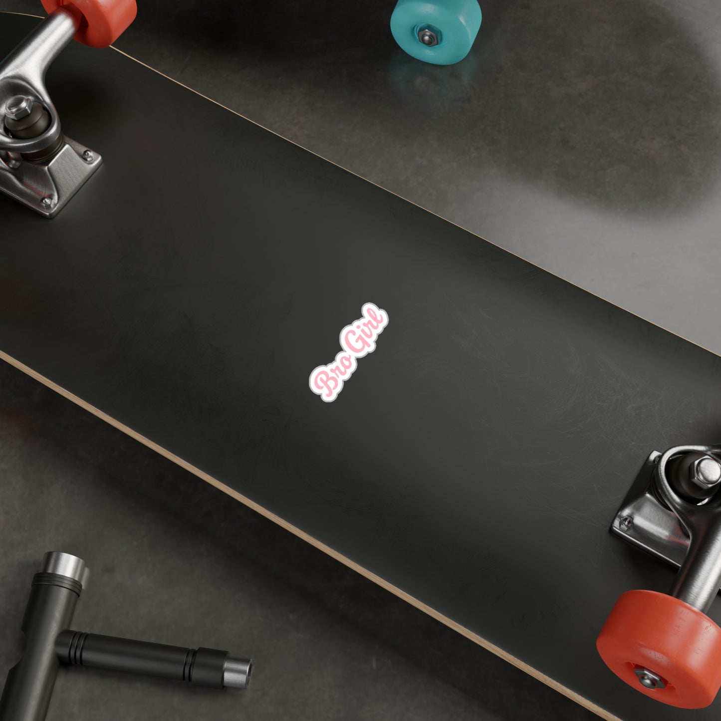 Bro Girl lifestyle Sticker Pink Kiss cut vinyl for laptop, car, or gear